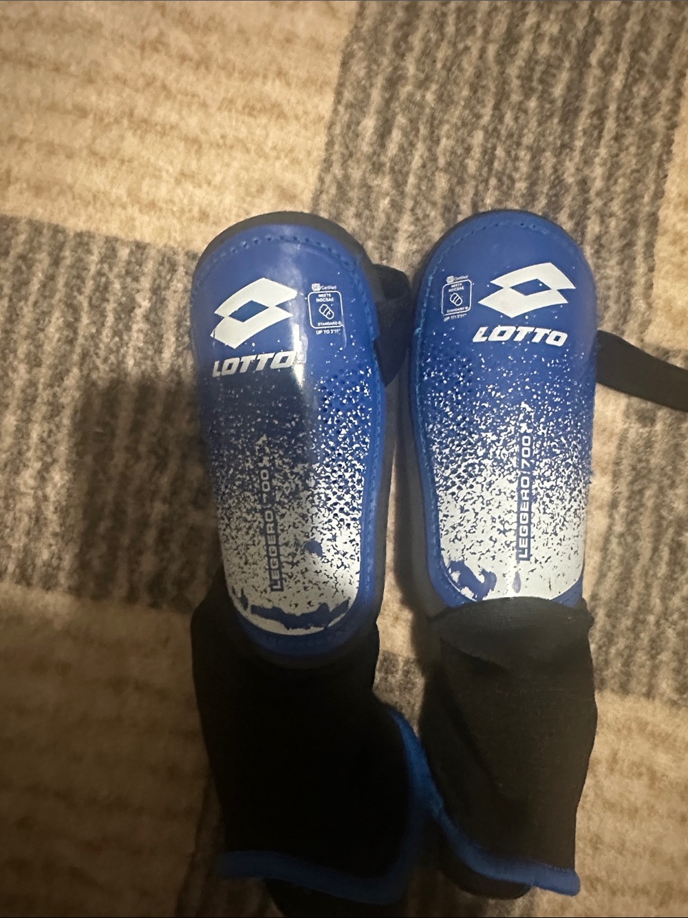 OTTO Kids Blue and White Soccer Shin Guards